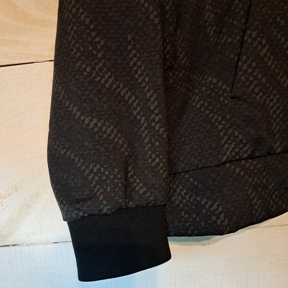 The North Face Mens Full Zip Jacket Size Small Black Pattern Windwall Hooded - Picture 4 of 10